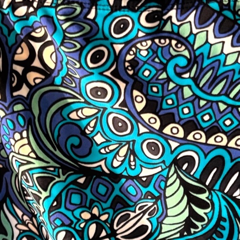 Women's Blue Paisley Bathing Suit Top - Picture 4 of 6
